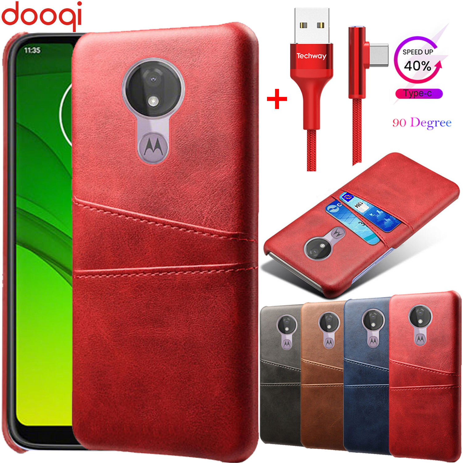 For Motorola Moto G7 Power Supra PU Leather Wallet Card Slot Back Cover Case  | eBay