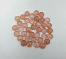 58 CT Natural Rose Quartz Round Cabochon Loose Gemstone Lot 7 Pcs 13 MM