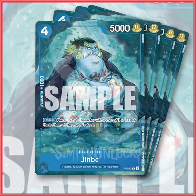 One Piece Card Game Jinbe ST17 P-030 Promo x4 Blue STarter Deck Doflamingo