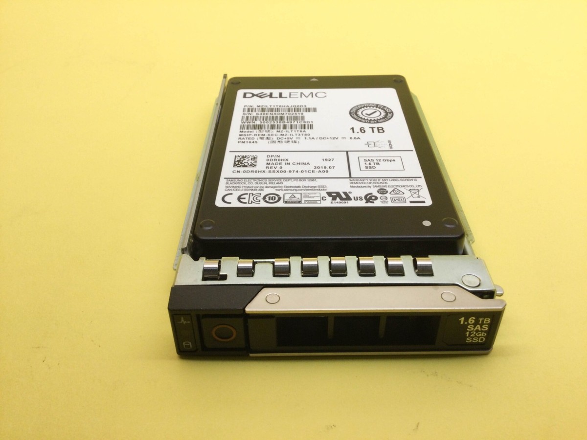 DR0HX Dell 1.6TB SAS 12Gb/s Mixed Use 2.5in SSD 0DR0HX MZ-ILT1T6A