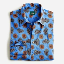 J. Crew Vintage twill shirt in print ~ Blake Paisley Blue Multi ~ Medium ~ NWT