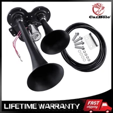 Super Loud Train Electric Air Horn 150db Dual Trumpets Car Truck Boat Speaker US