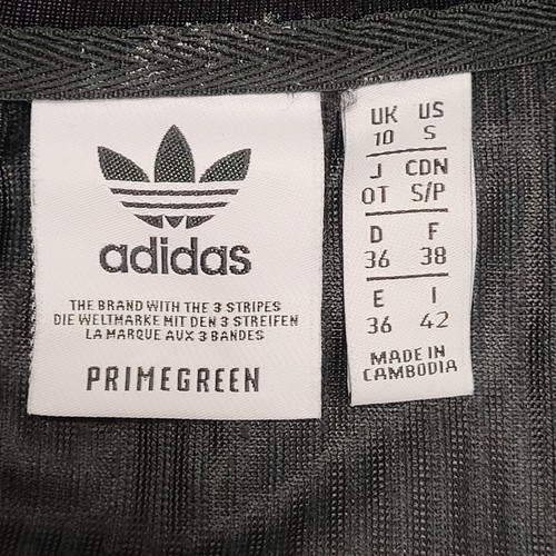Adidas Black Cropped Round Neck Corduroy Sweatshirt Uk Women's Size 10 CC234 - Picture 5 of 6