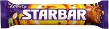 Cadbury Starbar Chocolate, Milk Chocolate with Caramel & Peanut Pack of 32, 49g
