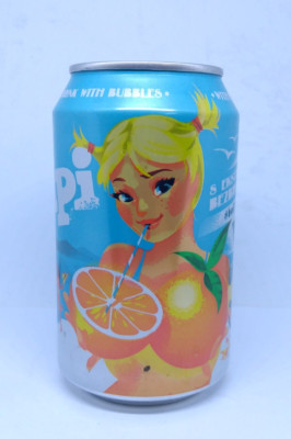 pipipi♥️ Empty Pipi Orange soda can; 330 ml / 11.2 fl oz; BOTTOM opened