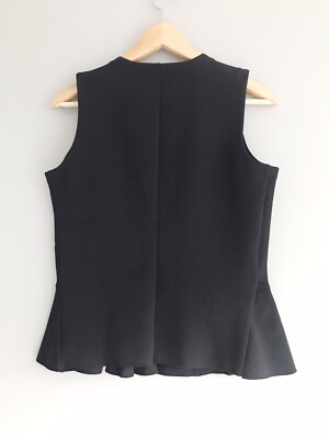 Haut Sans Manches J.Crew Femme Noir - Style Peplum, Taille S, Neuf Avec étiquettes