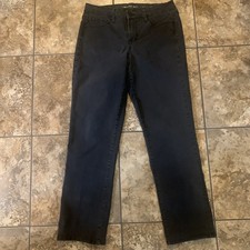 Calvin Klein Jeans Womens 30X30 Black Denim Curvy Straight Stretch Casual Exc!!