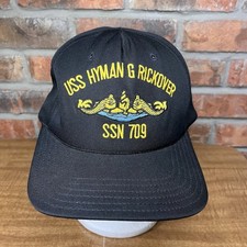 Vintage USS Hyman G Rickover SSN 709 Bancroft USA Made SnapBack Hat Submarine