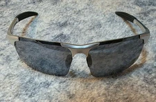 Duco DC8177S S4 CAT 3 SUNGLASSES 68-16-126 Sport Wrap Half Rimless Silver