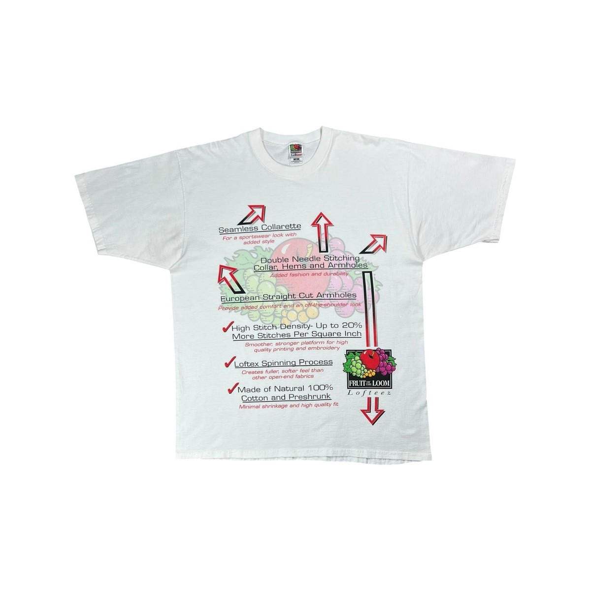 Vintage 90s Fruit of the Loom Lofteez salesmen promo shirt shirt