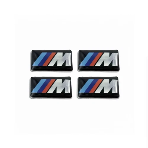 4 PIEZAS PARA BMW M SPORT ALEACIÓN RUEDA INSIGNIA PEGATINA EMBLEMA CALCOMANÍA Foto 3 de 4