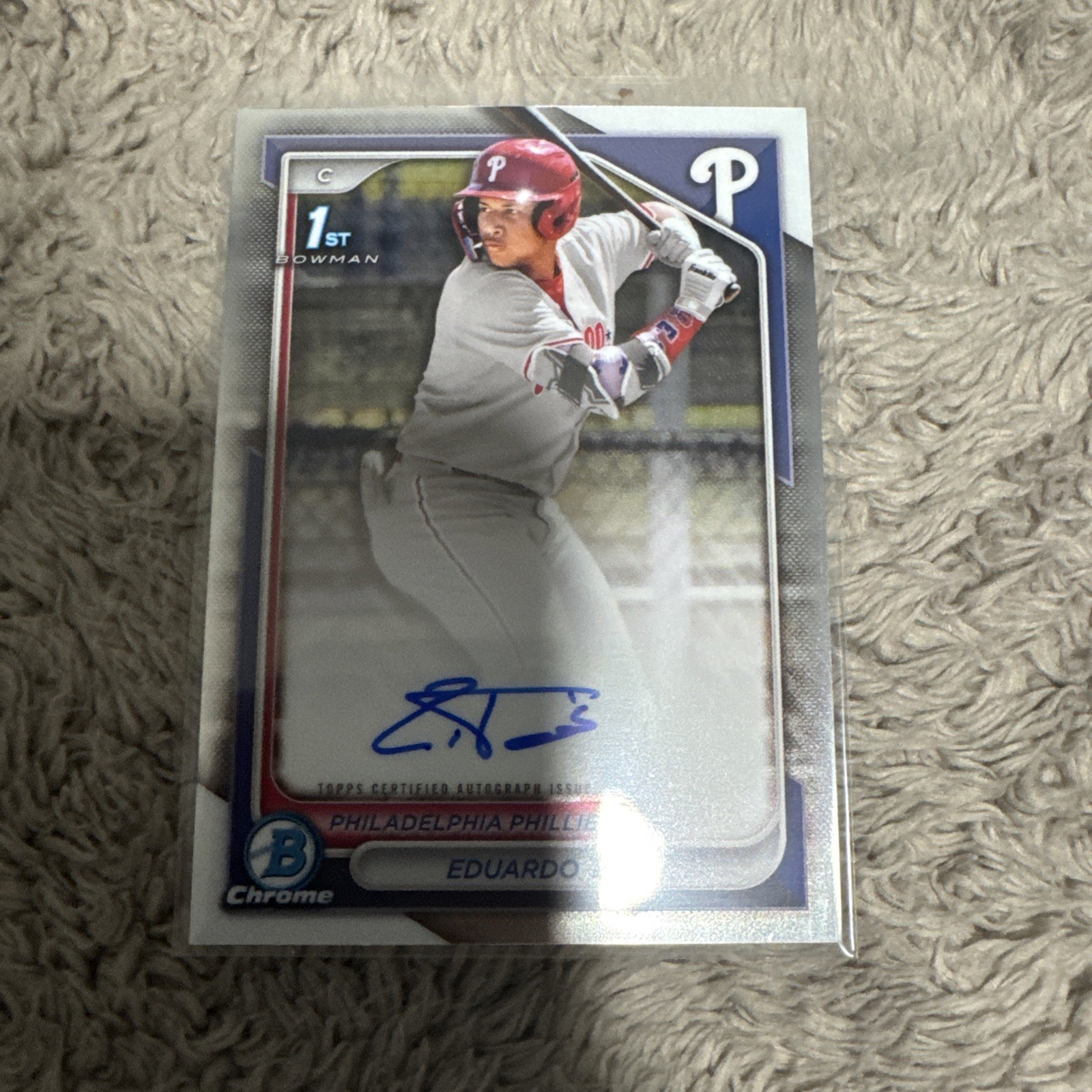 EDUARDO TAIT 2024 BOWMAN CHROME 1ST AUTOGRAPH PHILLIES AUTO 