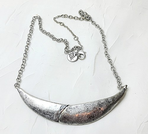 The Sak Silvertone Lunar Necklace