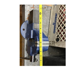 Yost Vises Blue Metal Bench Vise with Swivel Base and Handle