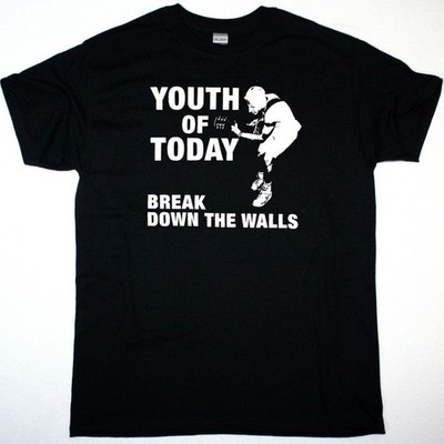 Youth Of Today Break Down Walls Black T-Shirt Hardcore Tee