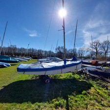 GP14 Sailing Dinghy  With Road Trailer. Approx 40yrs Old.