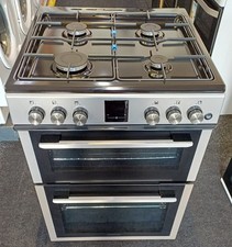Kenwood 60cm gas cooker is stainless steel and black KTG606S22