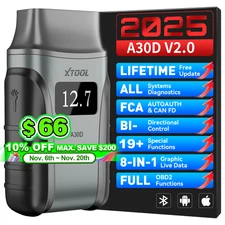XTOOL A30D V2.0 OBD2 Scanner Bidirectional Full System scan tool Diagnostic BT