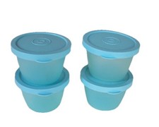 Tupperware 4er Set D96 UNO türkis 140 ml Dose - SELTEN BENUTZT -