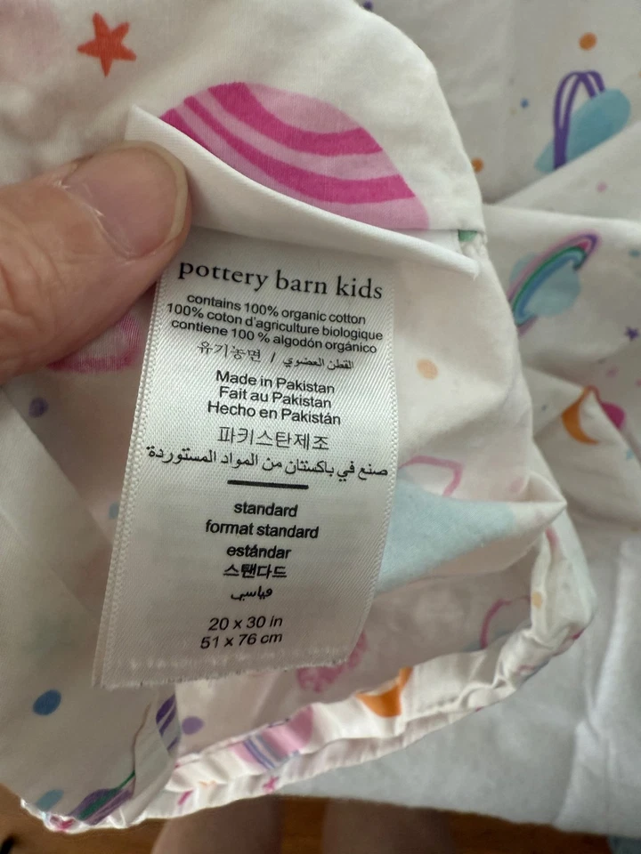 POTTERY BARN KIDS Pink Planets pillow case - Image 2 of 2