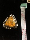 Bumblebee Jasper Trillion Cut .925 Sterling Silver Ring Size 8 Boho Style Chic — photo 2