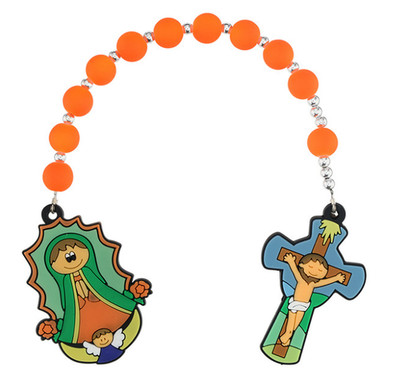 Tiny Devotions Our Lady of Guadalupe Rosary, 11'' Long, Sturdy!
