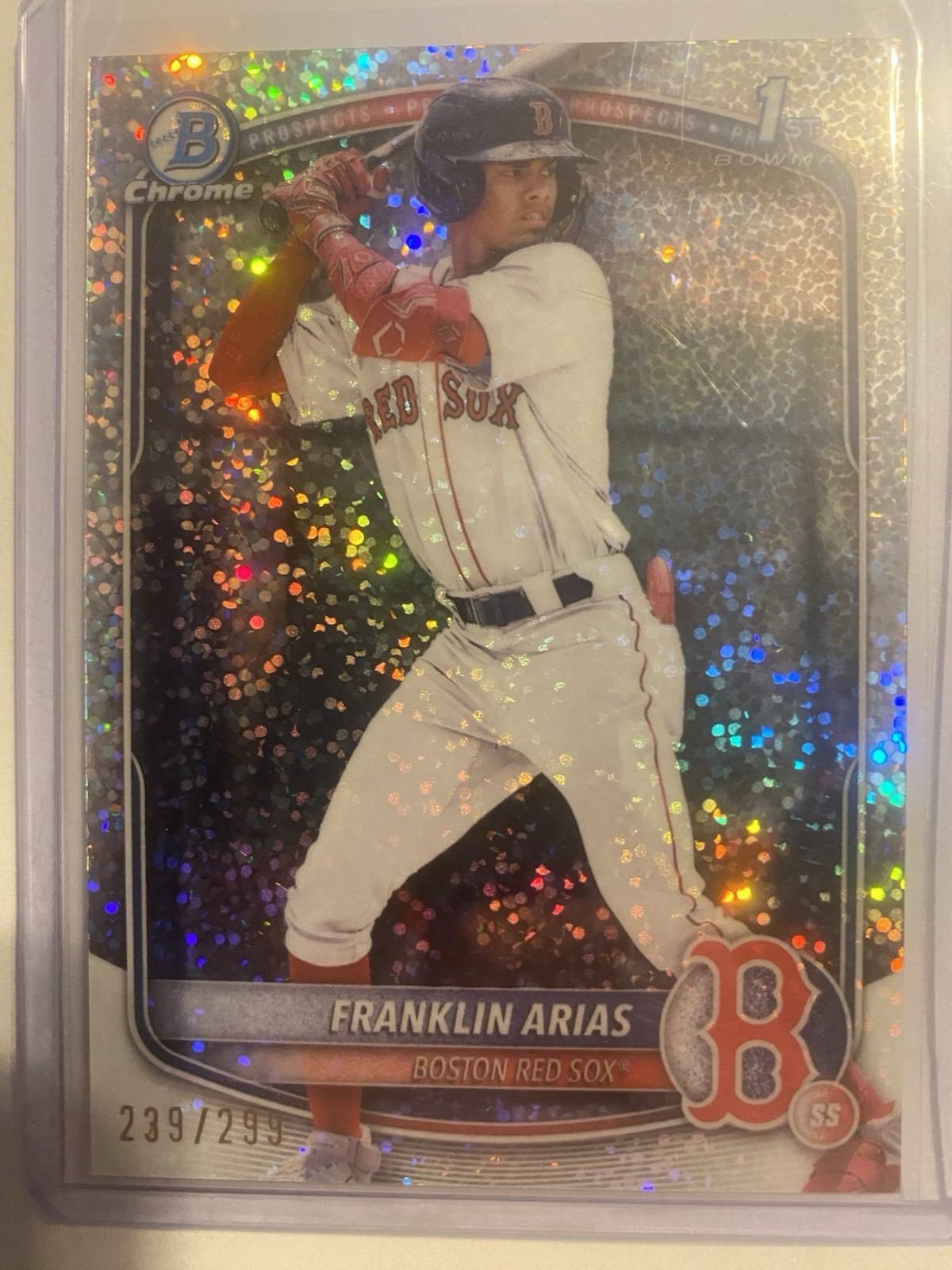 2025 Bowman Chrome 1st FRANKLIN ARIAS Speckle Refractor 239/299 #BCP-67 Red Sox