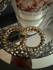 Gold Plated Large Create Earrings Stunning