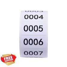 Inventory Labels Numbered Stickers 1-1000 0.75x1.5"