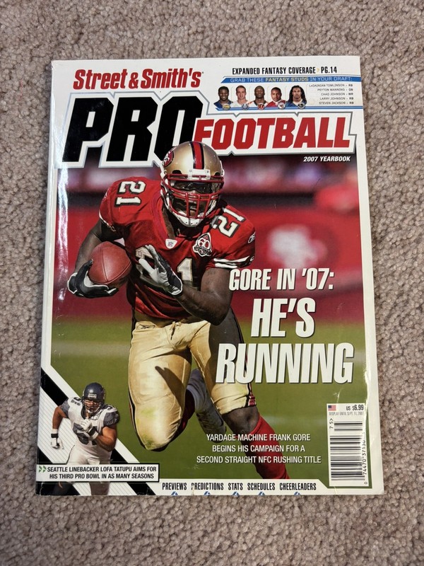 Street & Smith's Pro Football 2007 Yearbook Frank Gore Cover