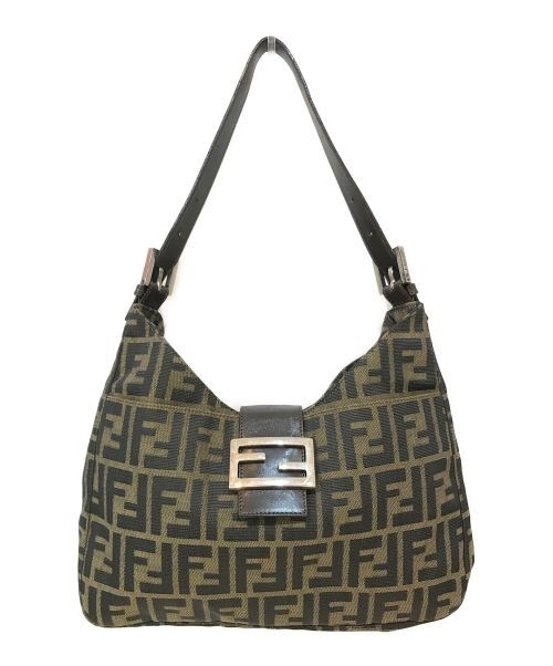 FENDI Zucca Mamma Baguette Shoulder Bag in Iconic Monogram