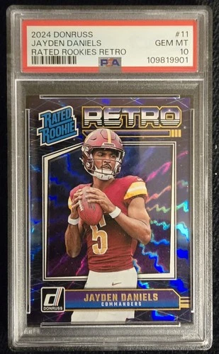 2024 Donruss Jayden Daniels Rookie Retro RC #11 PSA 10 GEM MT