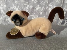 Vintage 80s Siamese Cat Plush 1988 Dankin Soft Classics Retro Nostaliga Cats