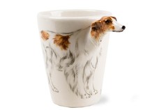 Blue Witch Handmade Coffee Mug Borzoi - A Great Gift for Dog Lovers!