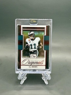 2024 Panini One A.J. Brown SSP Originals #OO-ABN /49  Philadelphia Eagles Red