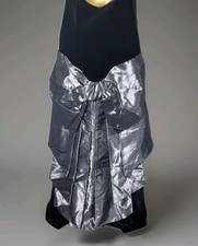 Stunning Vintage Laura Ashley Velvet Evening Dress silver Bow At The Back Size 8