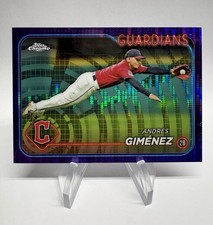 2024 Topps Chrome - Andres Gimenez #259 Purple Sonar Refractor /275 Guardians 