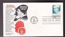 FRANCES PERKINS #1824 US FIRST DAY COVER 1980, ARISTOCRAT CACHET FDC