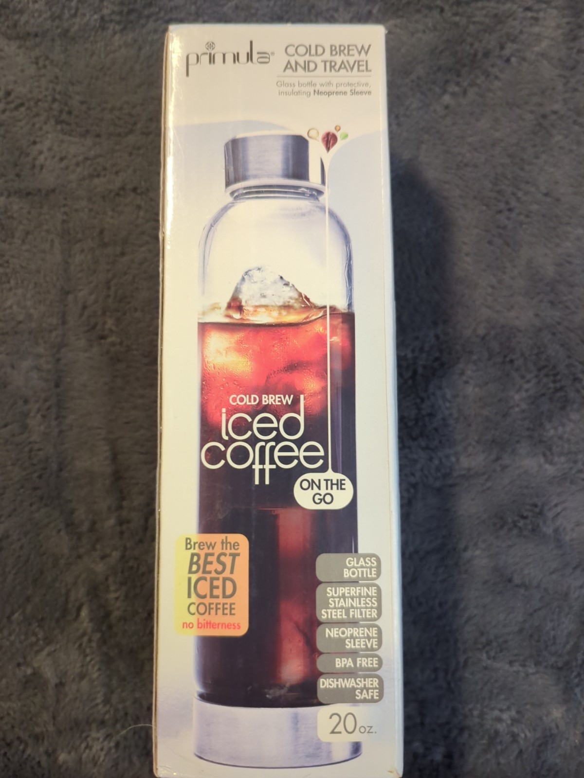 Bottle 20oz Glass Neoprene Sleeve Bpa Free