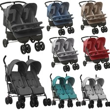 Geschwisterwagen Zwillinge Kinderwagen für 2 Kinder klappbar Stahl Baby Buggy DE