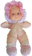Vintage 1991 Puffalump Kids Dress Up Baby Pink NO Dress Doll Plush Lovey Nylon