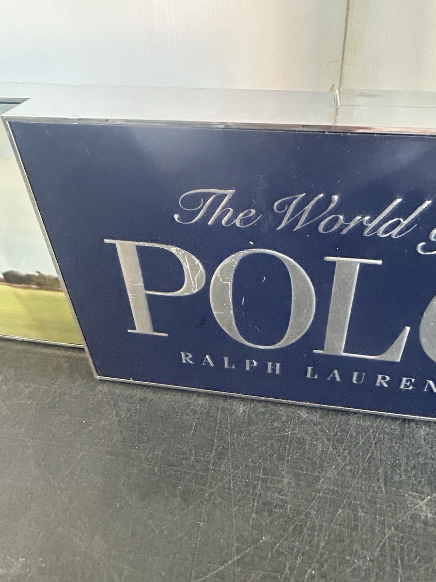 Rare Vintage Polo Ralph Lauren Store Display Sign 7” x 40 Pony