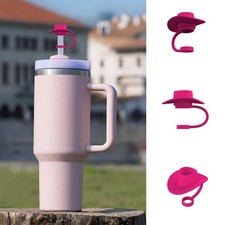 New Style Straw Covers Cap Novelty Sturdy Straw Toppers Reusable Cowboy Hat