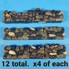 12 Department 56 Fieldstone Wall Set Village Accessories Lot #52717 Rocks Leaves