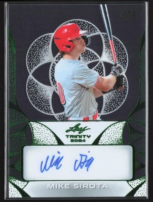 2024 Leaf Trinity #CA-MS2 Mike Sirota Clear Auto Green #/25