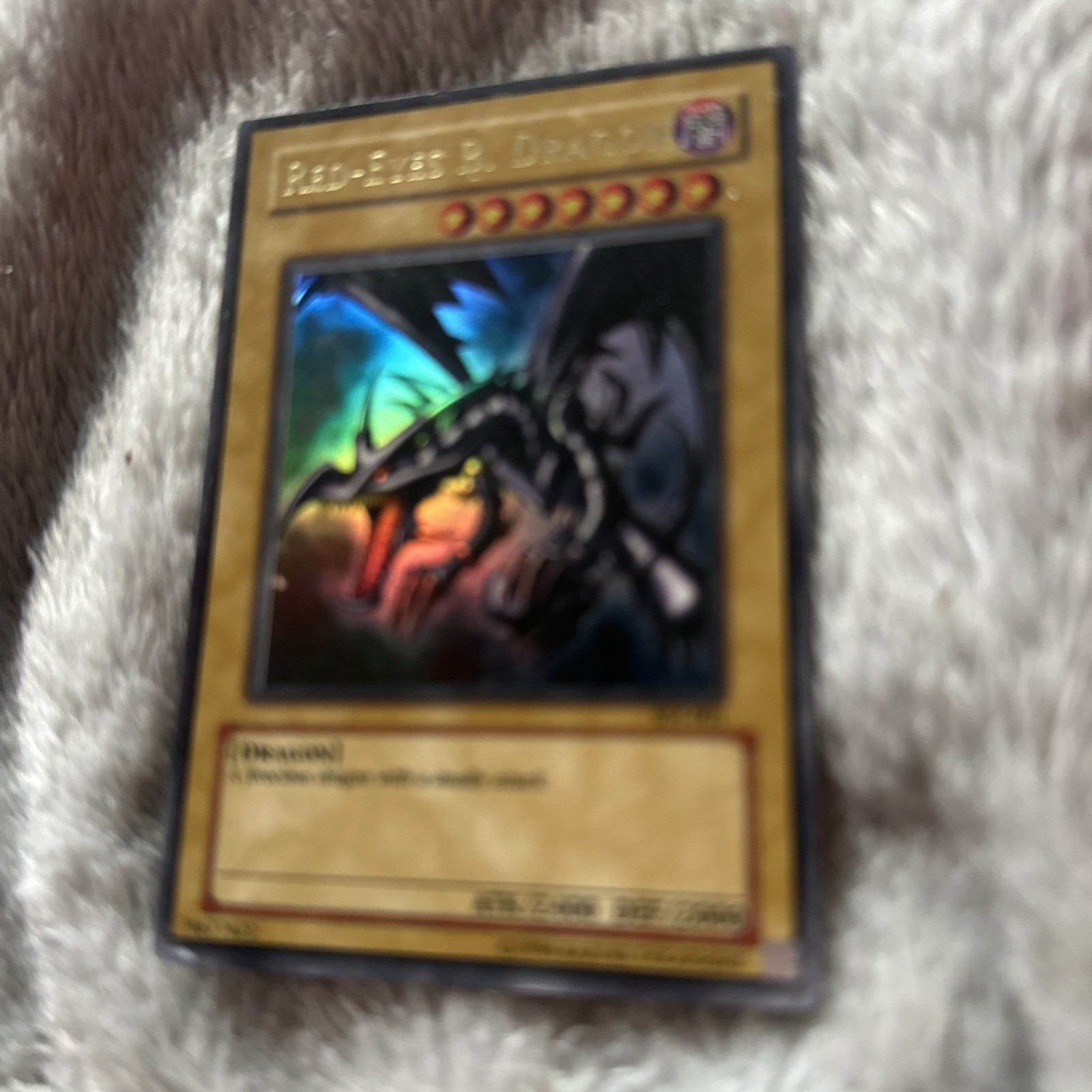 Ultra Rare Red Eyes Black Dragon Rainbow Reflective Yu Gi Oh Konami Card  