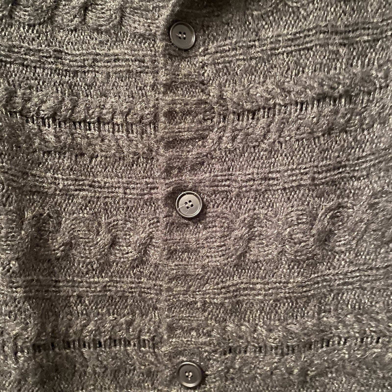 RARE Vtg FINAL HOME Chunky Cable Knit Cardigan Sweater Japanese Label Tsumura Sm image 6