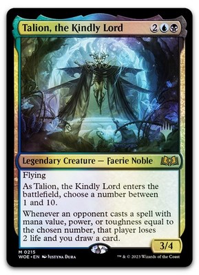 Talion, the Kindly Lord #215 (Foil) (NM) Wilds of Eldraine PPWOE Magic MTG