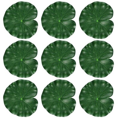 10Pcs High Simulation Reusable Lotus Leaves for Fish Pond Aquarium Decoration