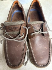 Sperry Top Sider Original 2-Eye Brown Leather Casual Boat Shoe Men 10.5